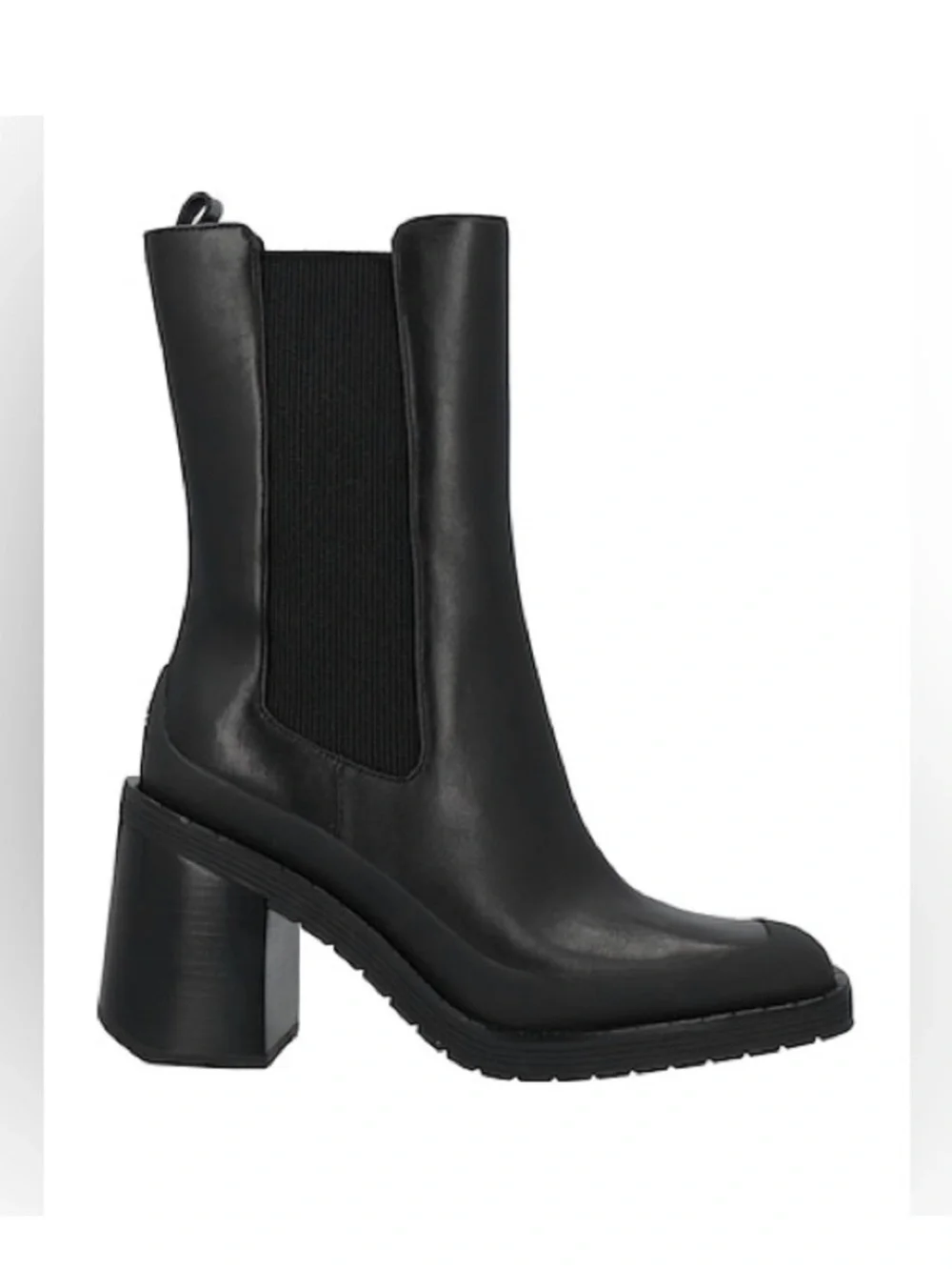 Tory Burch Black Leather Expedition Chelsea Block Heel Boots